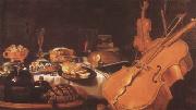 Pieter Claesz Still Life with Musical instruments (mk08) oil painting